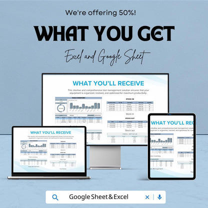 Tools Inventory Sheet | Excel & Google Sheet | Tool Tracking Spreadsheet | Efficient Tools Management Template | Tools Inventory Tracker