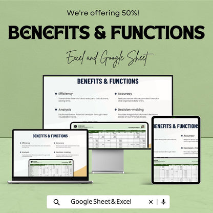 Accounting Worksheet Template | Excel and Google Sheets | Financial Analysis, Data Entry, Adjusted Trial Balance, Ledger & Reporting Tool