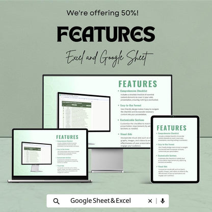 Sales Presentation Content Checklist Template | Sales Pitch Planner | Presentation Planning Tool | Sales Meeting Checklist
