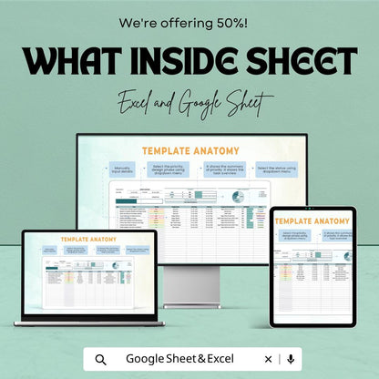 Design Schedule Template | Project Planner Spreadsheet | Task Tracker & Timeline | Design Project Management Tool