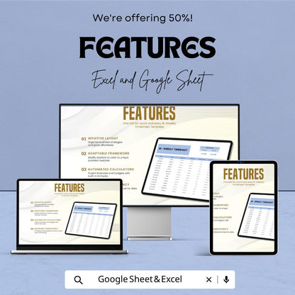 Bi-Weekly Timesheet Template | Employee Time Tracker Spreadsheet | Payroll Hours Log | Excel & Google Sheets Work Schedule Template |