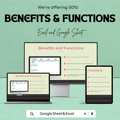 Budget Plan Template | Monthly Budget Spreadsheet | Expense Tracker | Financial Planner | Excel & Google Sheets | Money Management Sheet