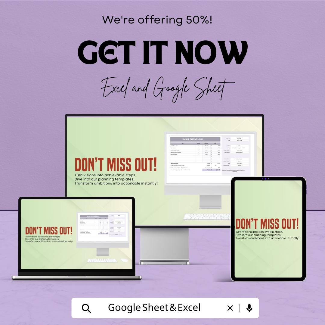 Small Business Bill Template | Invoice Spreadsheet Template | Billing Invoice Sheet | Business Invoice Template | Excel & Google Sheets
