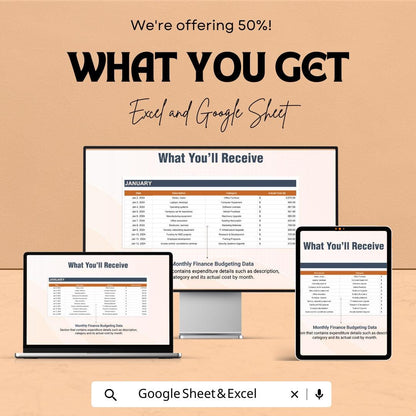 Finance Capital Expenditure Budgeting Sheet | Excel & Google Sheets Template for Budget Planning | Capital Expenditure Tracker