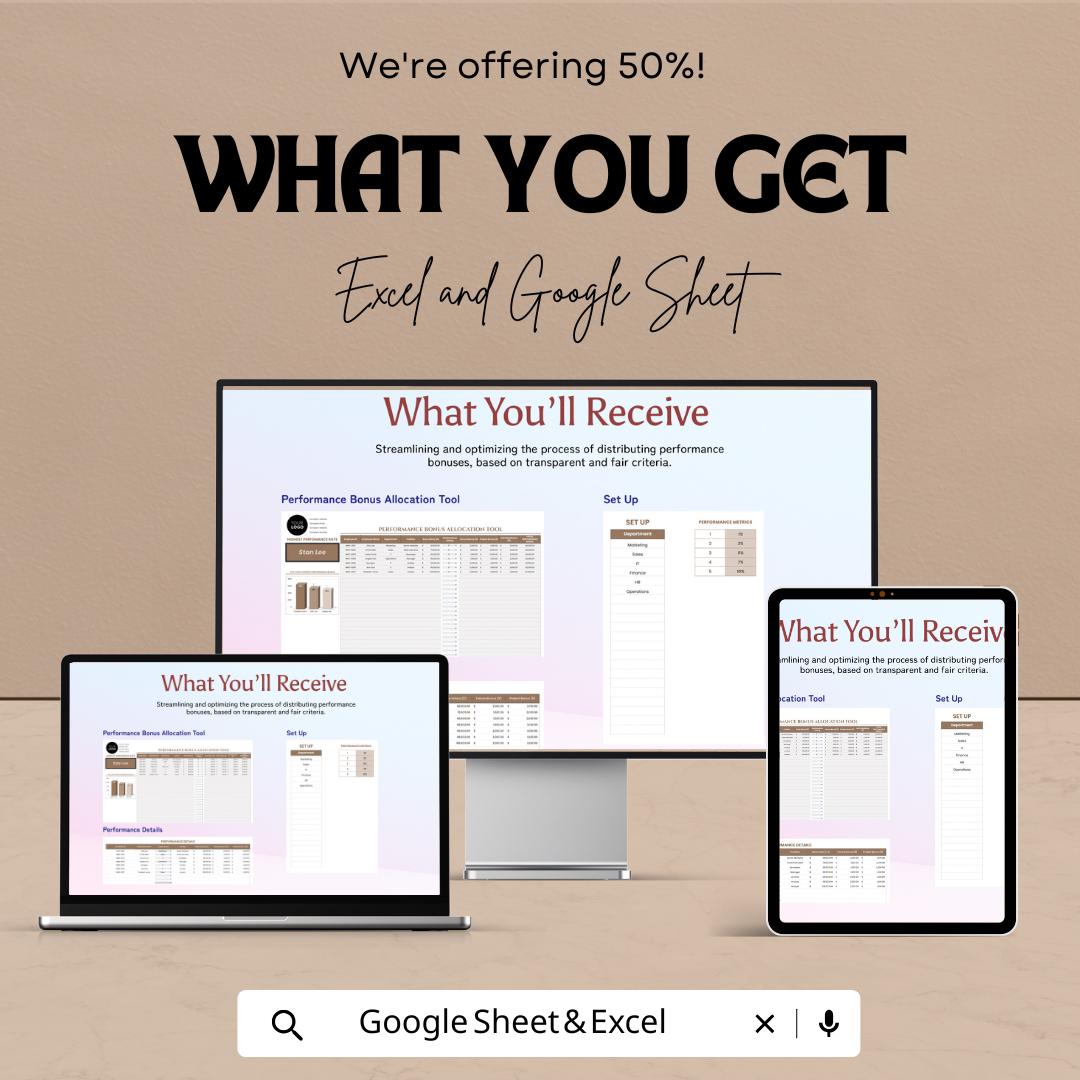 Performance Bonus Allocation Tool | Google Sheets | HR Bonus Distribution Tracker | Employee Bonus Calculator | Business Bonus Allocation