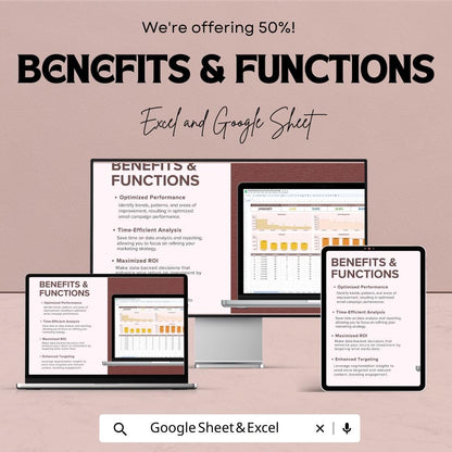 Email Marketing Monthly Performance Metrics Template | Email KPI Dashboard | Email Analytics Tracker | Google Sheets and Excel Template