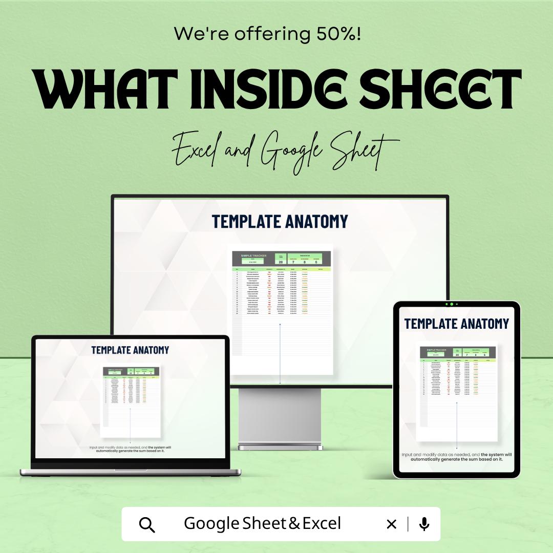 Simple Task Tracker Template | Daily Task Manager | To Do List Spreadsheet | Productivity Planner | Work Tracker