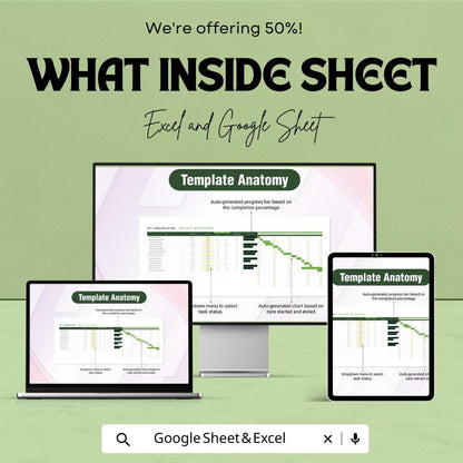 KPI Engineering Template | Google Sheets & Excel Dashboard | Project KPI Tracker | Engineering Performance Monitoring Spreadsheet