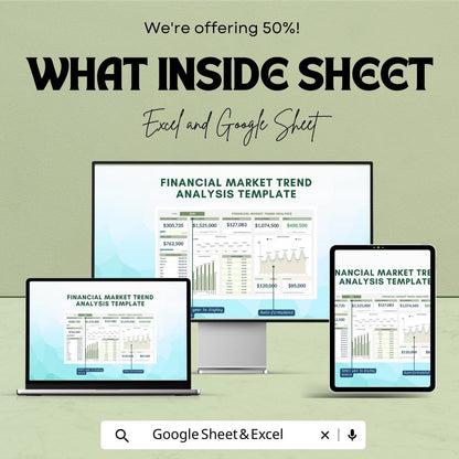 Financial Market Trend Analysis Sheet | Excel & Google Sheets | Market Data Tracker | Investment Strategy Tool | Financial Analysis Template