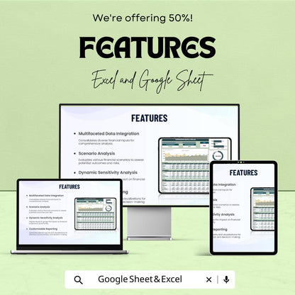 Comprehensive Financial Modeling Template | Business Financial Model | Forecasting Spreadsheet | Data Analysis Template