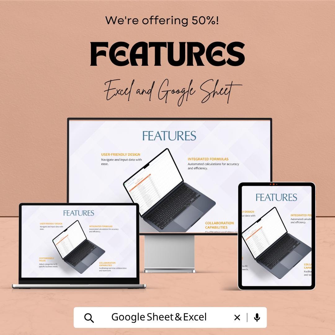 Tech Startup Budget Template | Startup Budget Spreadsheet | SaaS Financial Planning Sheet | Excel & Google Sheets | Expense Tracker Template
