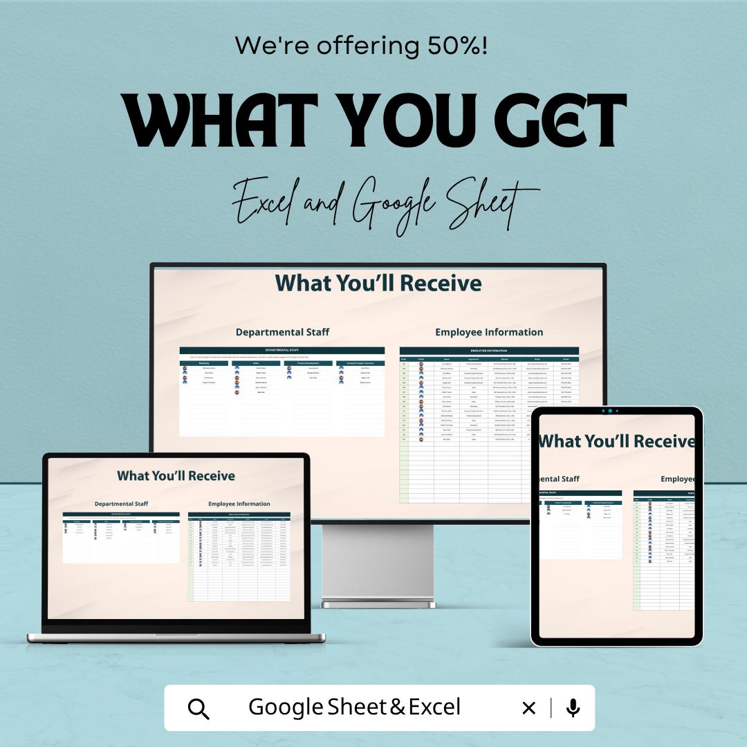 Corporate Organizational Chart Template | Org Chart Excel & Google Sheets | Company Hierarchy Chart | Employee Structure Template |