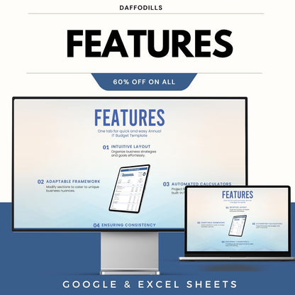 Annual IT Budget Template | IT Budget Spreadsheet | Tech Budget Planner | Google Sheets IT Budget | Excel it Budget Tool