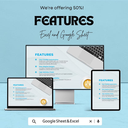 Event Schedule Sheet | Excel & Google Sheets Template | Customizable Event Planning Tracker
