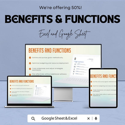 Smart Goals Template for Middle School Students | Goal Setting Worksheet | Academic Planner | Student Progress Tracker