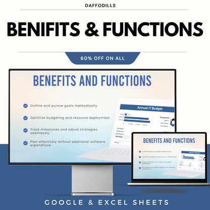 Annual IT Budget Template | IT Budget Spreadsheet | Tech Budget Planner | Google Sheets IT Budget | Excel it Budget Tool