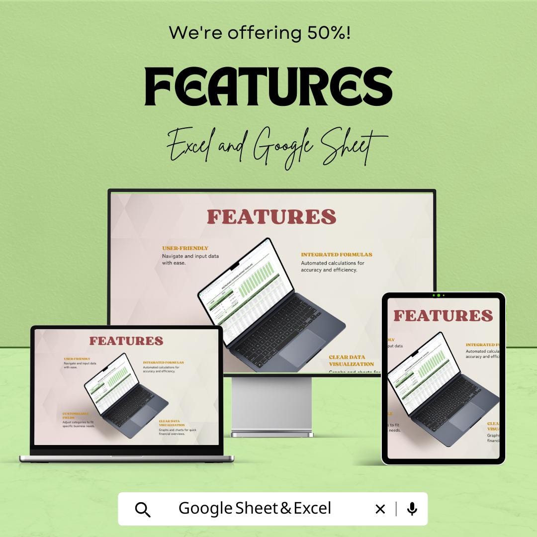 Restaurant Expense Report Template | Financial Tracking and Budget Management for Restaurants | Excel & Google Sheet Template