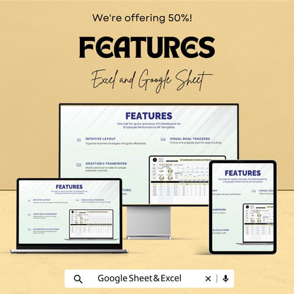 KPI Dashboard for Employee Performance HR | Employee KPI Tracker | Workforce Performance Analytics | Business Dashboard Template