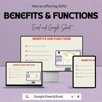 Social Media Marketing Paid vs Organic Analysis Sheet Template | Paid vs Organic Tracker | Marketing Analytics Spreadsheet