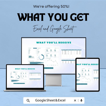 Recruitment vs Hires Dashboard Sheet | Excel & Google Sheets Template | Track Recruitment Performance | Visualize Hiring Metrics