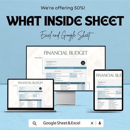 Financial Budget for startup Business Sheet | Excel and Google Sheets Template | Startup Financial Planning & Budgeting Tool