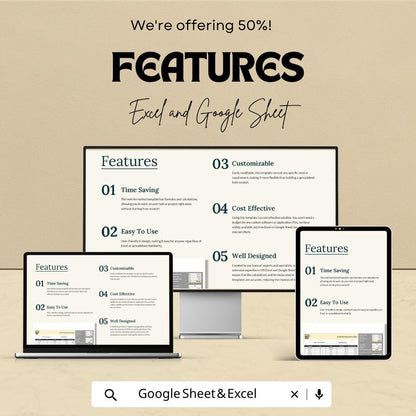 Craft Pricing Calculator Template | Product Pricing Spreadsheet | Handmade Business Pricing Tool | Cost Calculator Template