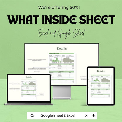 IT Financial Analysis Template | Excel & Google Sheets Roi Calculator | IT Investment Return Tracker | Business ROI Analysis Spreadsheet