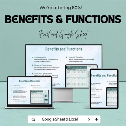 Operational Financial Cost Management Template | Business Cost Analysis Sheet | Expense Control Dashboard | Operational Budgeting Template