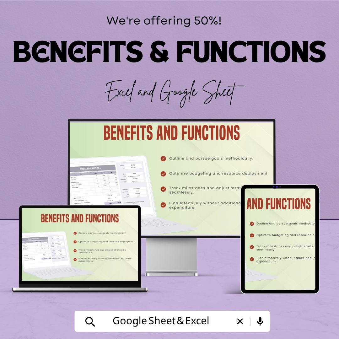 Small Business Bill Template | Invoice Spreadsheet Template | Billing Invoice Sheet | Business Invoice Template | Excel & Google Sheets