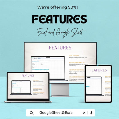 Basic Business Invoice Template | Editable Invoice for Small Business | Google Sheets & Excel Invoice | Simple Business Billing Spreadsheet