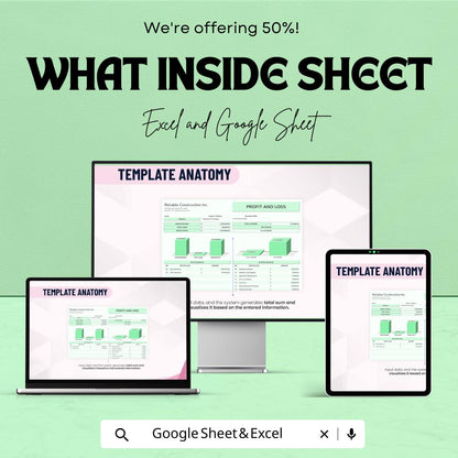 Printable Profit and Loss Template | Income and Expense Tracker | Business Finance Tracker | Monthly Profit Loss Sheet