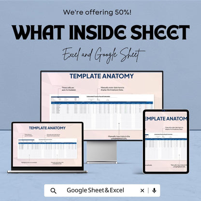 Automated Finance Payroll Calculator Template | Payroll Management Spreadsheet | Employee Salary Calculator | Automated Payroll Tool
