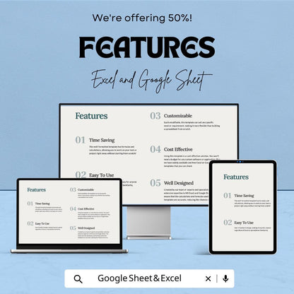 Sales Commission Calculator Sheet for Excel and Google Sheets | Track Sales & Calculate Commissions | Financial Tool for Sales Teams