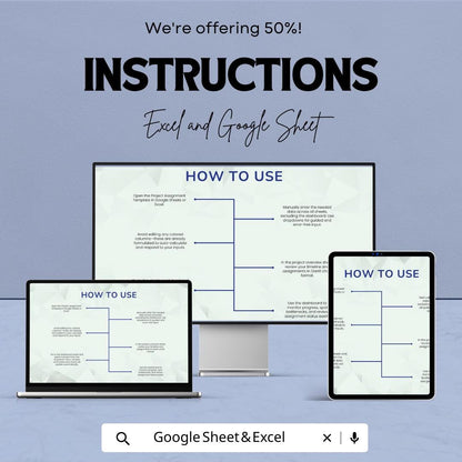 Project Assignment Template  | Team Task Assignment Tracker | Project Management Sheet | Task Allocation Planner | Work Assignment Template