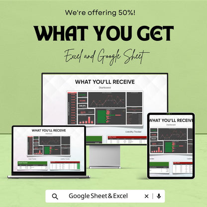 Administration Financial Dashboard – Excel and Google Sheets Template for Asset & Liability Tracking