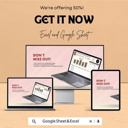 Marketing Niche Market Analysis Sheet | Excel and Google Sheets Template for Market Research | Track Business Performance | 50% Off