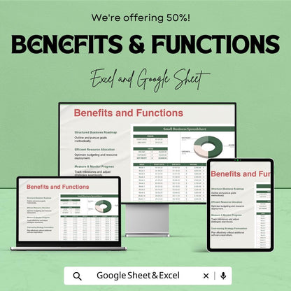 Small Business Spreadsheet Template | Business Finance Tracker | Profit and Expense Log | Small Biz Budget Sheet