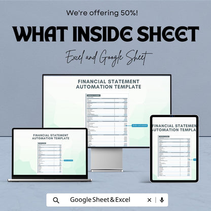 Financial Statement Automation Template | Income Statement Spreadsheet | Financial Reporting Tool | Accounting Sheet