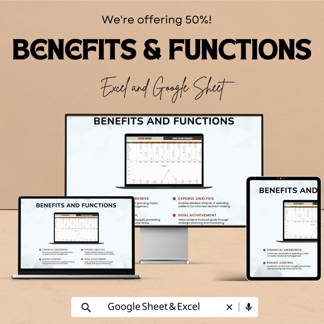 Expense Tracking Spreadsheet Template | Monthly Budget Planner | Excel & Google Sheets Finance Tracker
