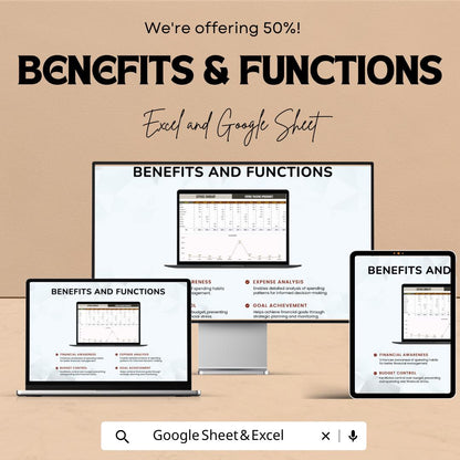 Expense Tracking Spreadsheet Template | Monthly Budget Planner | Excel & Google Sheets Finance Tracker
