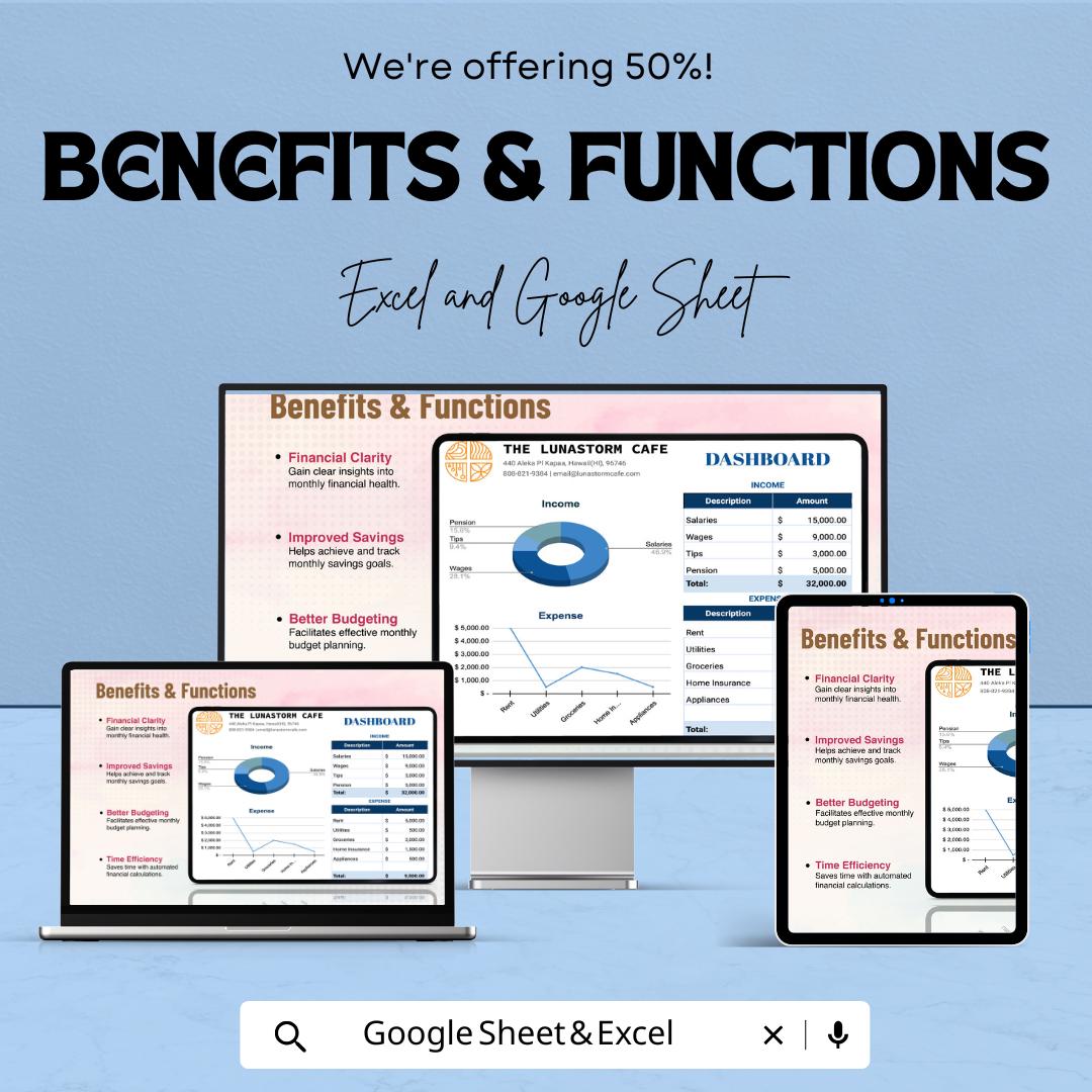 Monthly Home Budget Template | Home Budget Spreadsheet | Excel & Google Sheets Monthly Expense Tracker | Household Budget Planner