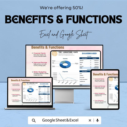 Monthly Home Budget Template | Home Budget Spreadsheet | Excel & Google Sheets Monthly Expense Tracker | Household Budget Planner