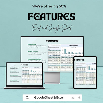 Startup Budget Sheet Template - Excel and Google Sheets for Financial Planning & Tracking