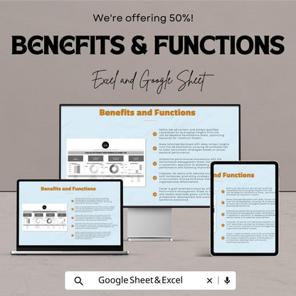 Job Ad Keyword Performance Sheet HR Template | Recruitment Analytics Dashboard | Excel & Google Sheets Hiring Tracker