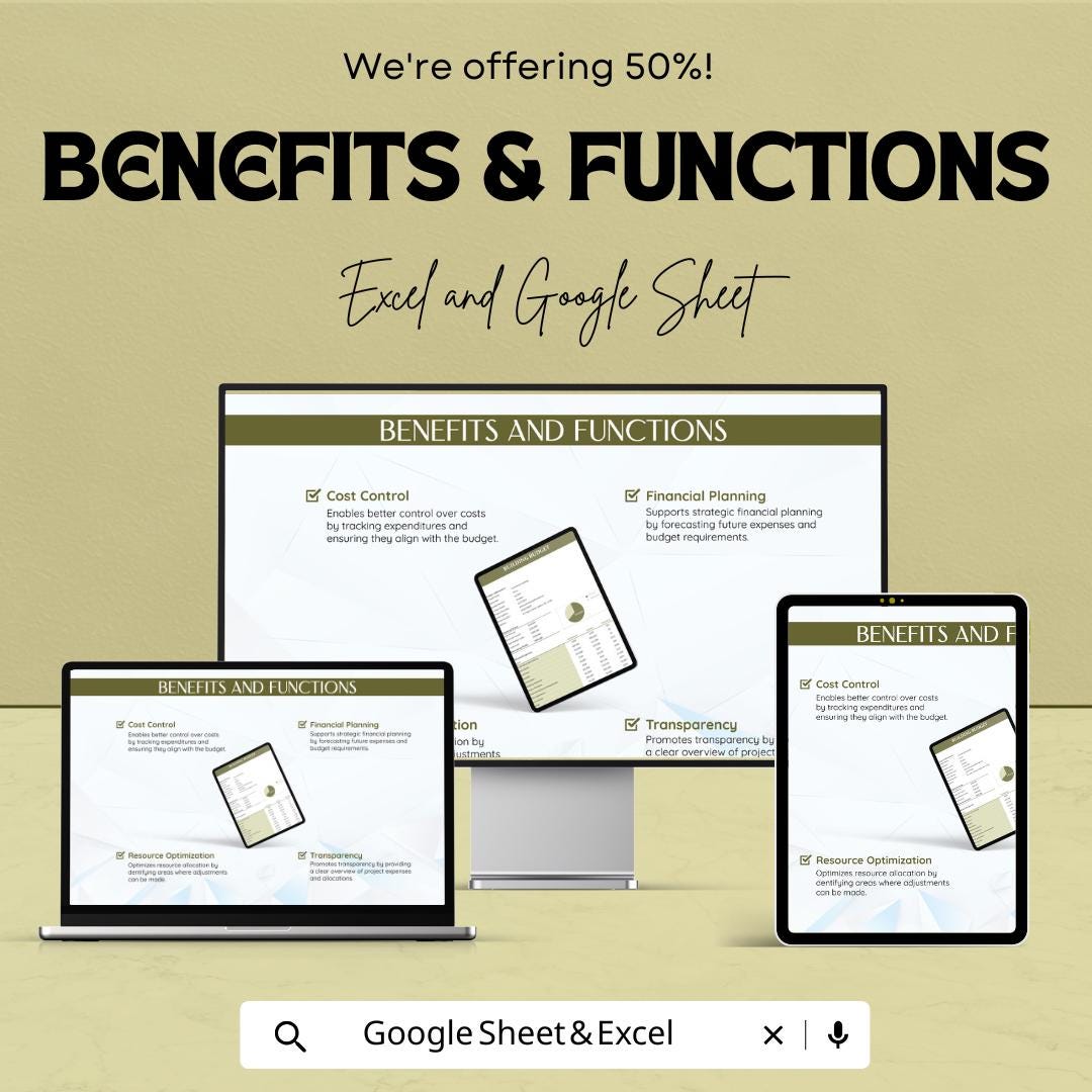 Building Budget Template | Construction Budget Spreadsheet | Project Cost Tracker | Contractor Budget | Excel & Google Sheets