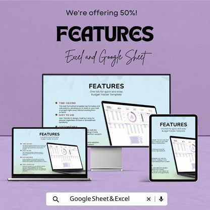 Budget Tracker Sheet | Personal Finance Management Template | Excel & Google Sheet | Budget Planner | Expense Tracker | Money Management