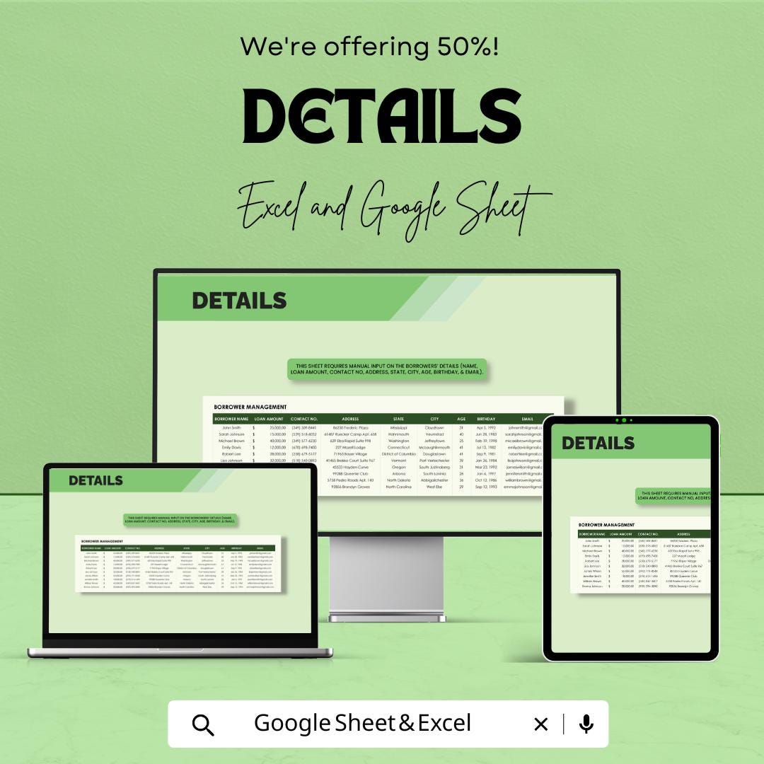 Debt to Income Template Excel & Google Sheets | DTI Calculator | Loan Ratio Spreadsheet | Personal Finance Tracker