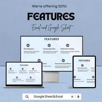 Sales Onboarding Duration Forecast Template | Excel & Google Sheets | Employee Onboarding Timeline Tracker | Sales Training Forecast Tool