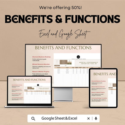 Monthly Performance Reporting Tool HR Sheet - Google Sheet | Workforce Management | HR Data Analysis | Employee Performance Tracker |