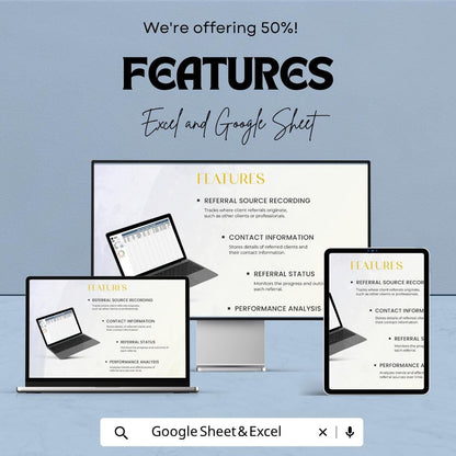 Legal Client Referral Tracker | Law Firm Referral Tracker | Client Management Spreadsheet | Attorney CRM Tool | Case Intake Tracker